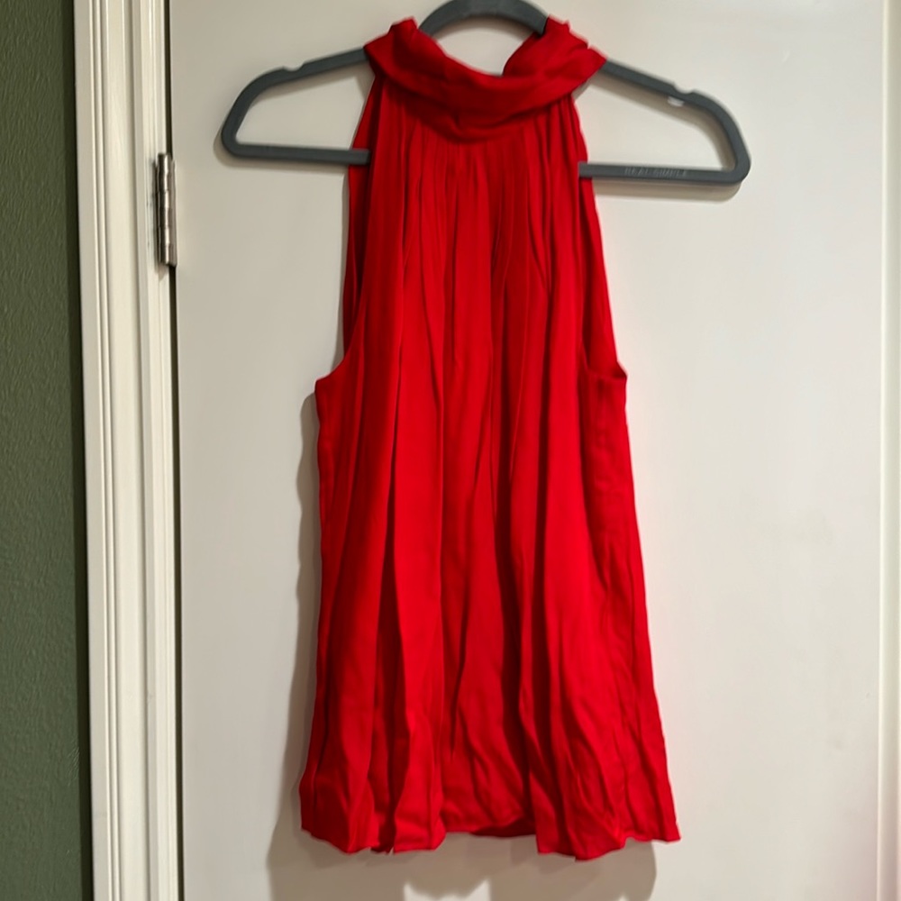Reiss Red High neck sleeveless blouse. Size 8 Brand new!